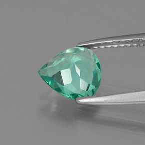 Apatite Verde naturale da 1.28 ct, Forma a pera, VVS-VS