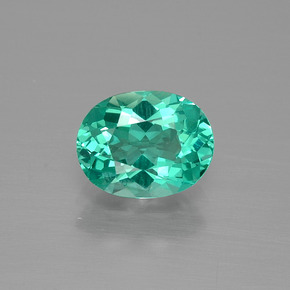 Apatite naturale verde da 1,33 ct, taglio ovale, VS