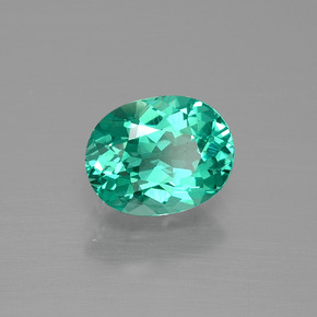 Apatite naturale verde da 1,33 ct, taglio ovale, VS