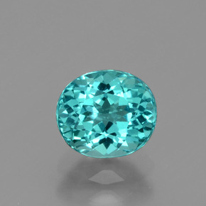 Apatite naturale verde da 1,37 ct, taglio ovale, VS