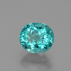 Apatite naturale verde da 1,37 ct, taglio ovale, VS