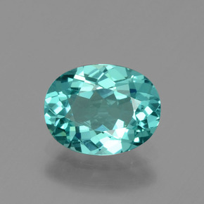 Apatite naturale verde da 1,28 ct, taglio ovale, VVS