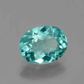 Apatite naturale verde da 1,28 ct, taglio ovale, VVS