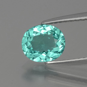 Apatite Verde blu naturale da 1.04 ct, Taglio ovale, VS