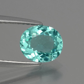 Apatite Verde blu naturale da 1.04 ct, Taglio ovale, VS