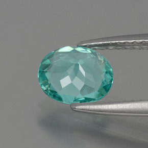 Apatite Verde blu naturale da 1.04 ct, Taglio ovale, VS