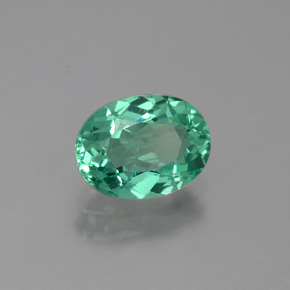 Apatite Verde naturale da 1.47 ct, Taglio ovale, VVS-VS