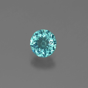 Apatite Blu verde naturale da 0.61 ct, Taglio rotondo, VS