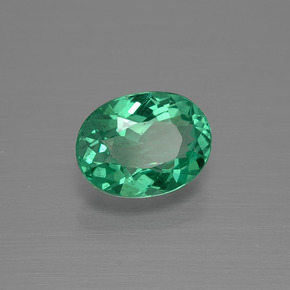 Apatite naturale verde da 1,35 ct, taglio ovale, VS