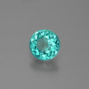Apatite Blu verde naturale da 0.88 ct, Taglio rotondo, VS