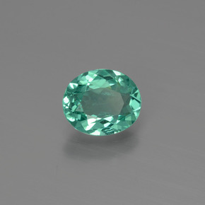 Apatite naturale verde da 0,88 ct, taglio ovale, VS