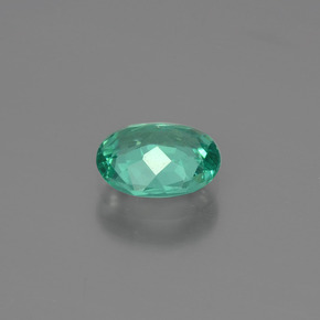 Apatite naturale verde da 0,88 ct, taglio ovale, VS