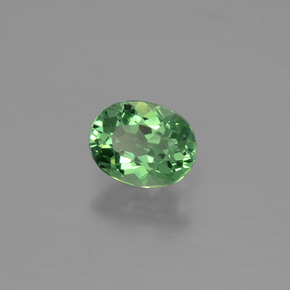 Apatite naturale verde da 0,95 ct, taglio ovale, VVS-VS