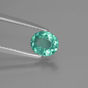 Apatite Verde naturale da 0.68 ct, Taglio ovale, VS