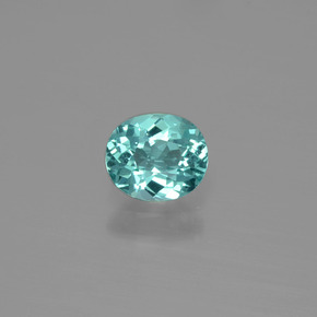 Apatite naturale blu da 0,70 ct, taglio ovale, VS