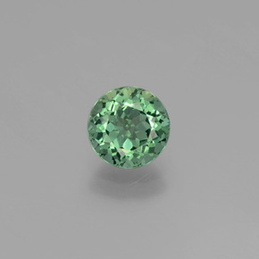 Apatite naturale verde da 1,09 ct, taglio rotondo, VS