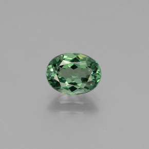 Apatite naturale verde da 1,18 ct, taglio ovale, VVS-VS