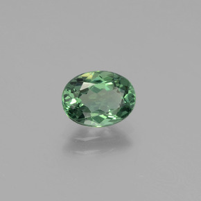 Apatite naturale verde da 1,18 ct, taglio ovale, VVS-VS