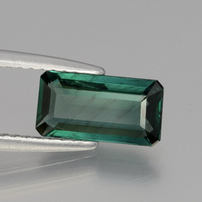 Apatite naturale verde da 1,28 ct, taglio smeraldo, VS