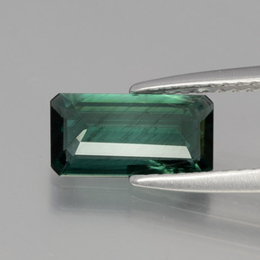 Apatite naturale verde da 1,28 ct, taglio smeraldo, VS