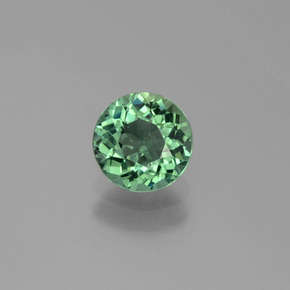 Apatite Blu verde naturale da 0.88 ct, Taglio rotondo, VVS-VS