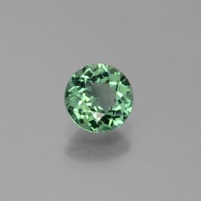 Apatite Blu verde naturale da 0.88 ct, Taglio rotondo, VVS-VS
