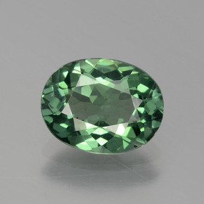Apatite naturale verde da 1,62 ct, taglio ovale, VS