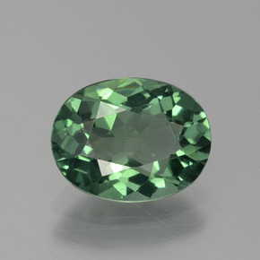 Apatite naturale verde da 1,62 ct, taglio ovale, VS