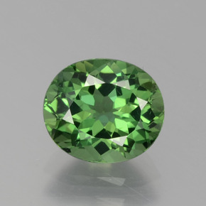 Apatite naturale verde da 1,72 ct, taglio ovale, VS