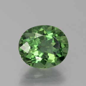 Apatite naturale verde da 1,72 ct, taglio ovale, VS