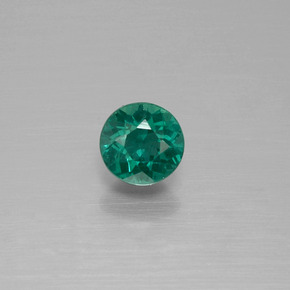 Apatite Blu verde naturale da 0.54 ct, Taglio rotondo, VS