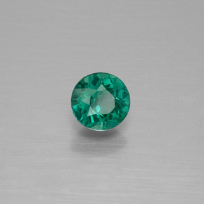 Apatite Blu verde naturale da 0.54 ct, Taglio rotondo, VS