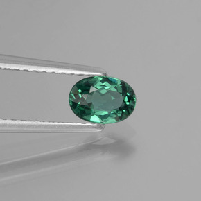 Apatite Blu verde naturale da 0.54 ct, Taglio ovale, VS