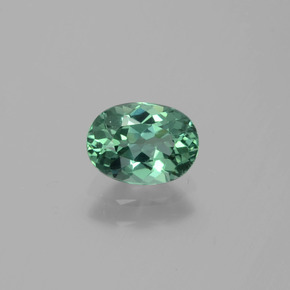 Apatite naturale verde da 0,82 ct, taglio ovale, VVS-VS