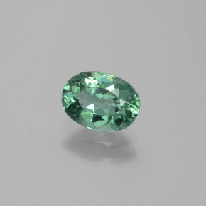 Apatite naturale verde da 0,82 ct, taglio ovale, VVS-VS