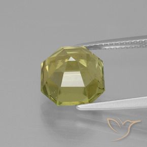 Apatite Giallo terroso naturale da 5.88 ct, Ottagonale / Taglio smeraldo, VS-SI