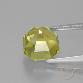 Apatite Giallo chiaro naturale da 6.29 ct, Ottagonale / Taglio smeraldo, VS-SI