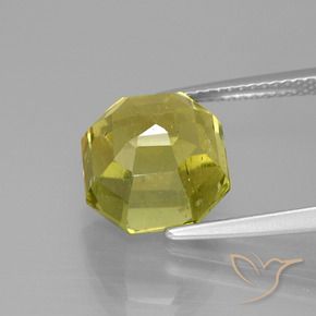 Apatite Giallo verdastro naturale da 7.51 ct, Ottagonale / Taglio smeraldo, VS
