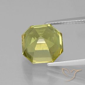 Apatite Giallo chiaro naturale da 7.91 ct, Ottagonale / Taglio smeraldo, VS