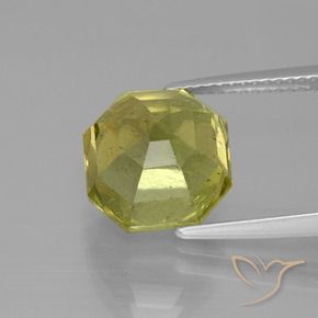 Apatite Giallo verdastro naturale da 7.64 ct, Ottagonale / Taglio smeraldo, VS-SI