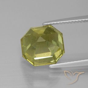 Apatite Giallo verde naturale da 7.77 ct, Ottagonale / Taglio smeraldo, VS-SI