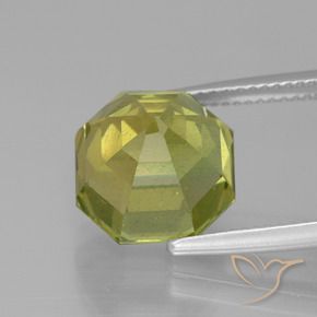 Apatite Giallo verdastro naturale da 9.46 ct, Ottagonale / Taglio smeraldo, VS