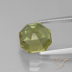 Apatite Giallo medio naturale da 4.70 ct, Ottagonale / Taglio smeraldo, VS-SI