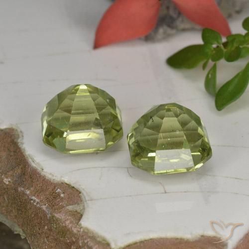 Gemme di Apatite Verde giallastro naturale da 6.98 ct, Ottagonale / Taglio smeraldo, VS-SI