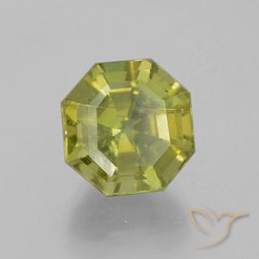 Apatite Caldo terroso verde naturale da 12.42 ct, Ottagonale / Taglio smeraldo, SI