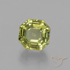 Apatite Verde giallastro naturale da 3.40 ct, Ottagonale / Taglio smeraldo, VS
