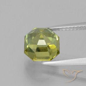 Apatite Verde terroso chiaro naturale da 3.55 ct, Ottagonale / Taglio smeraldo, VS