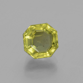 Apatite naturale verde da 2,71 ct, taglio smeraldo, VS