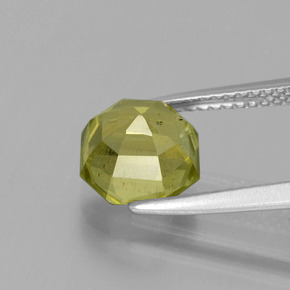 Apatite naturale verde da 2,71 ct, taglio smeraldo, VS