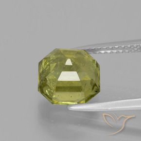 Apatite Caldo terroso verde naturale da 3.64 ct, Ottagonale / Taglio smeraldo, VS-SI
